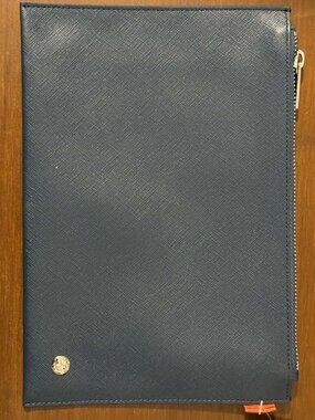 Authentic BMW Saffiano Leather Document Portfolio - Navy Blue Tablet Sleeve - Ne